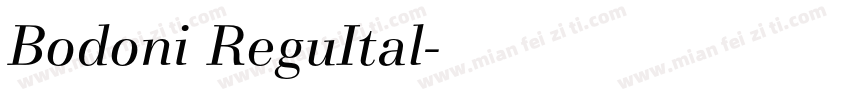 Bodoni ReguItal字体转换